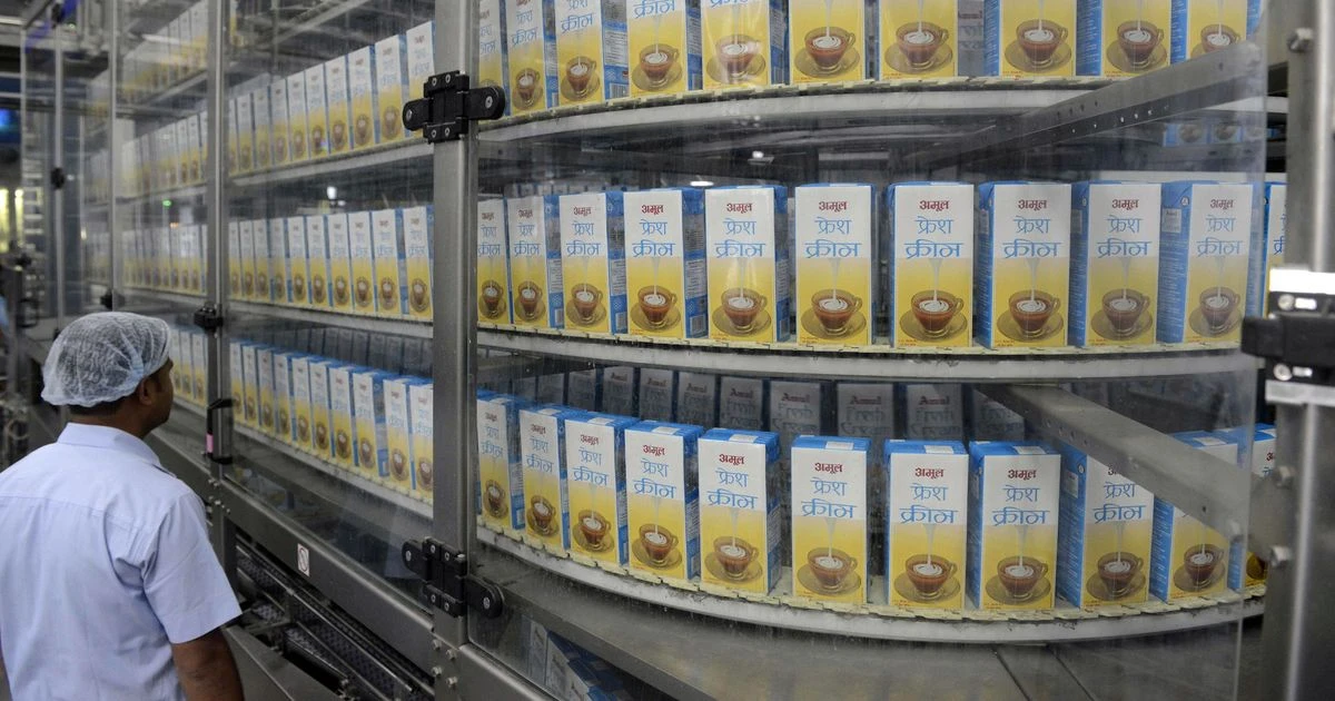 Packaging and Processing of Amul Milk Products