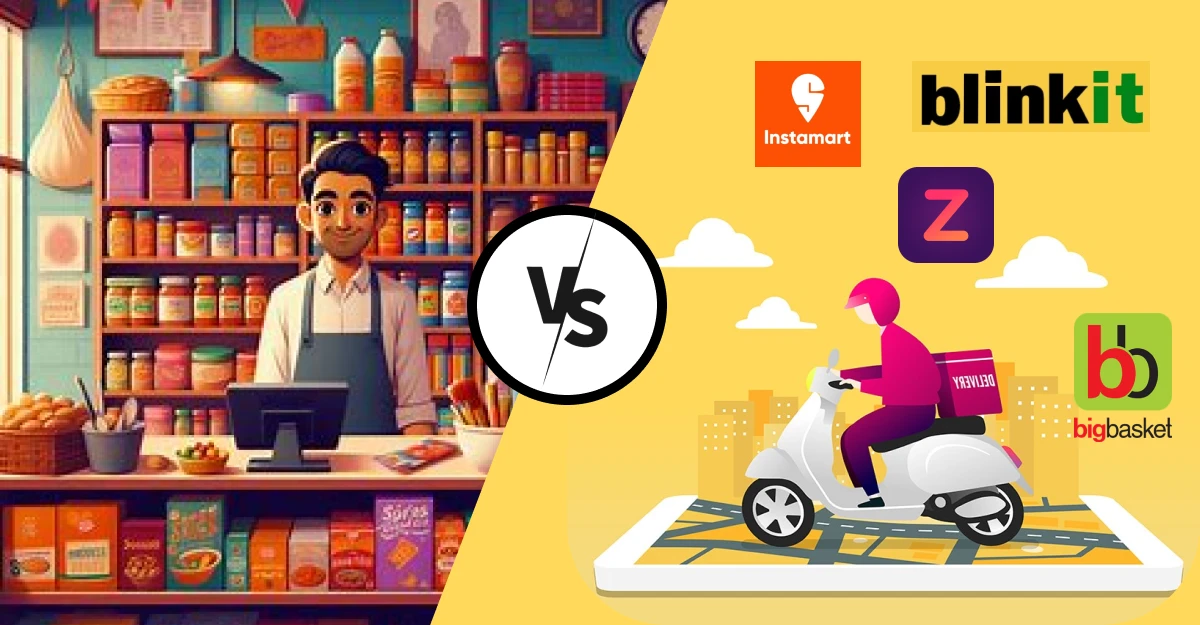 Small kirana Store vs Grocery Delivery Apps